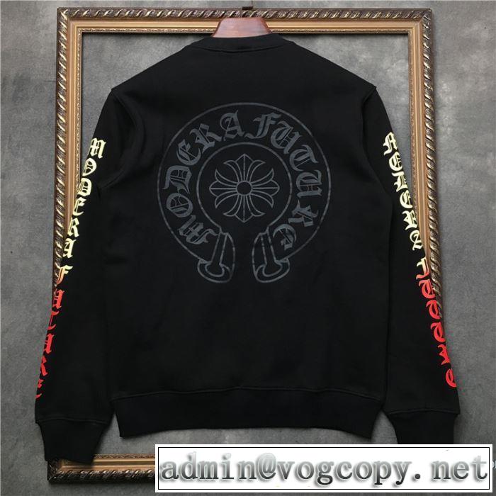2019年春夏流行ファッション 大人の可愛さを引き立て クロムハーツ CHROME HEARTS 長袖Tシャツ 男女兼用