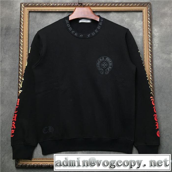 2019年春夏流行ファッション 大人の可愛さを引き立て クロムハーツ CHROME HEARTS 長袖Tシャツ 男女兼用
