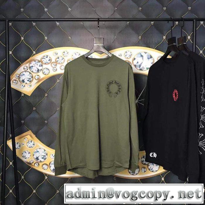  長袖Tシャツ2色可選 2019春夏トレンドアイテム CHROME HEARTS クロムハーツVIPセールでお得