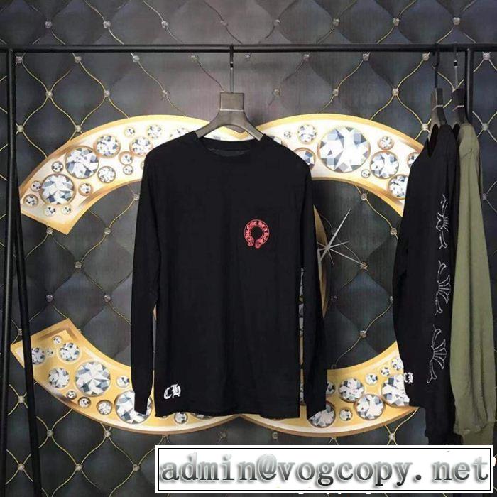  すごく稀少カラークロムハーツ CHROME HEARTS 希少限定長袖Tシャツ正規品保証19春夏