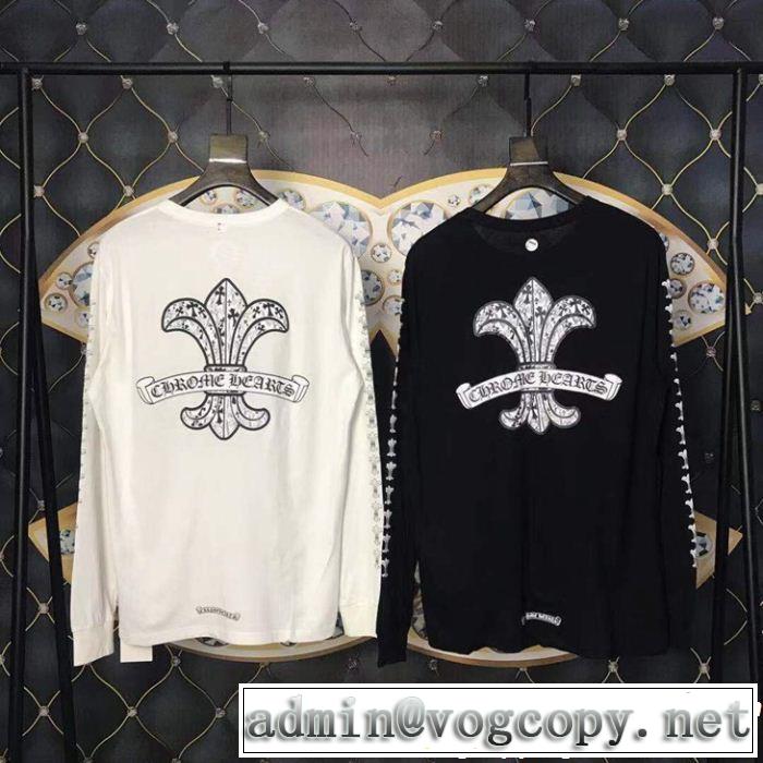  激レア 入手困難クロムハーツ人気話題 2色可選CHROME HEARTS2019夏ファション新品長袖Tシャツ