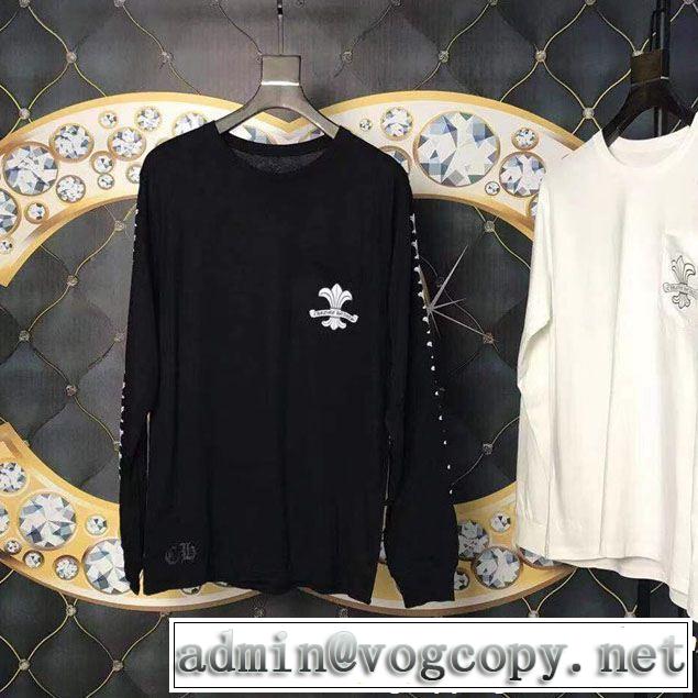 激レア 入手困難クロムハーツ人気話題 2色可選CHROME HEARTS2019夏ファション新品長袖Tシャツ