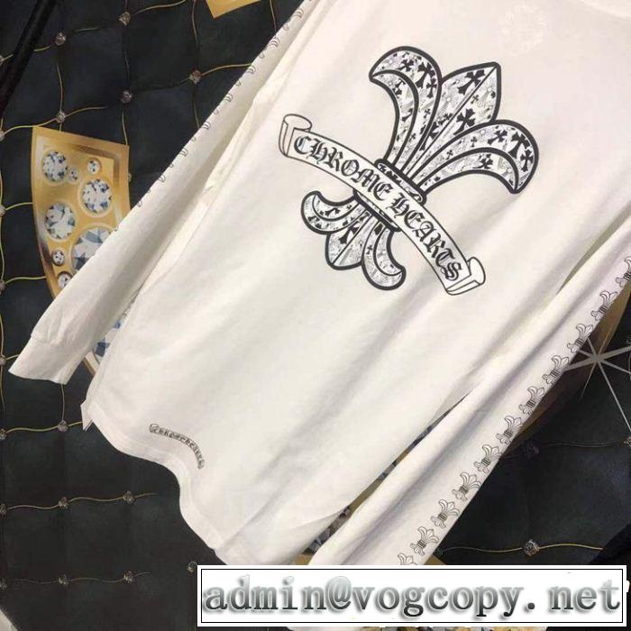 激レア 入手困難クロムハーツ人気話題 2色可選CHROME HEARTS2019夏ファション新品長袖Tシャツ