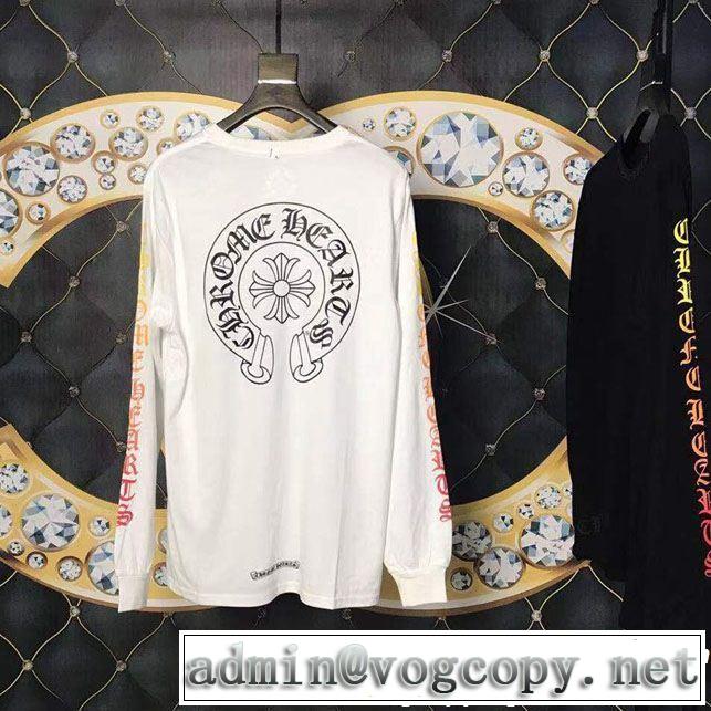 やっと見つけた国内即発  CHROME HEARTS正規品保証19春夏 クロムハーツ 長袖Tシャツ2色可選