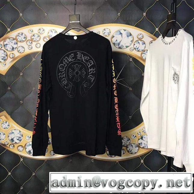 やっと見つけた国内即発  CHROME HEARTS正規品保証19春夏 クロムハーツ 長袖Tシャツ2色可選