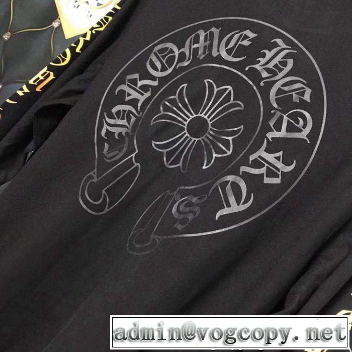 やっと見つけた国内即発  CHROME HEARTS正規品保証19春夏 クロムハーツ 長袖Tシャツ2色可選