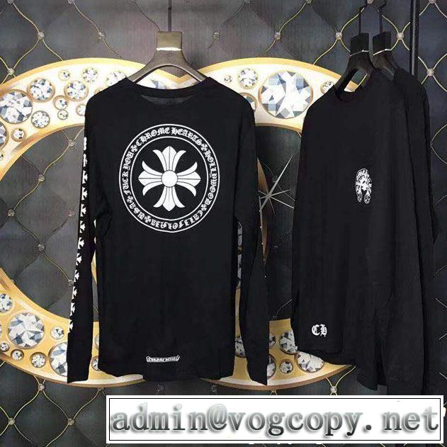  2019夏ファション新品 CHROME HEARTS クロムハーツ春夏のトレンドアイテム 長袖Tシャツ流行アイテム