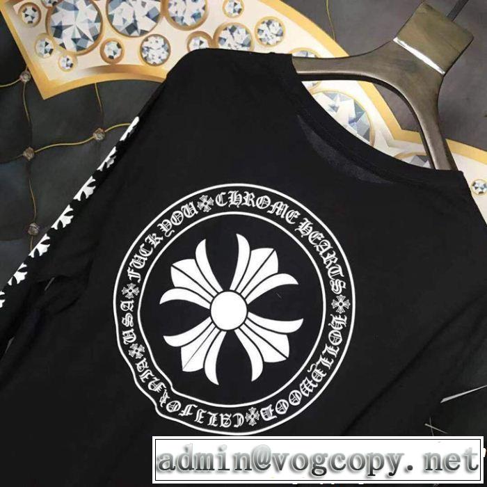 2019夏ファション新品 CHROME HEARTS クロムハーツ春夏のトレンドアイテム 長袖Tシャツ流行アイテム