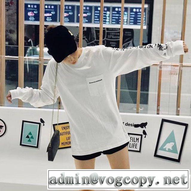 2色可選 CHROME HEARTSクロムハーツ大人っぽい雰囲気 長袖Tシャツオシャレに見せられます