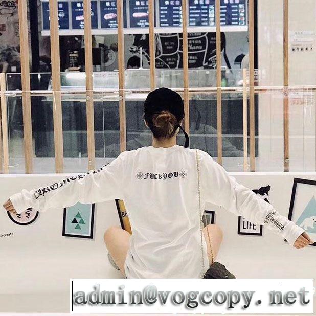 2色可選 CHROME HEARTSクロムハーツ大人っぽい雰囲気 長袖Tシャツオシャレに見せられます