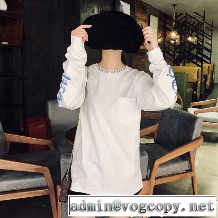  長袖Tシャツ CHROME HEARTS 2色可選春若々しい印象や元気よく見えるクロムハーツ 2019魅力的な新作