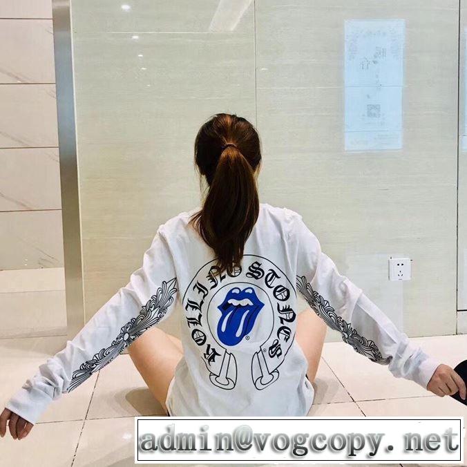 2019に人気もまだまだ継続しています CHROME HEARTS 長袖Tシャツ色にも流行りクロムハーツ