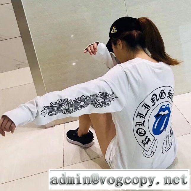 2019に人気もまだまだ継続しています CHROME HEARTS 長袖Tシャツ色にも流行りクロムハーツ