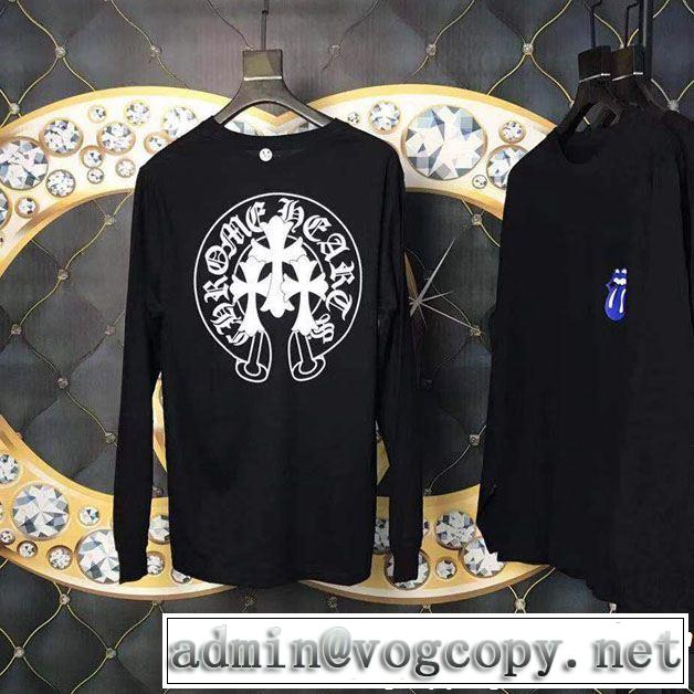  今注目度が上がって 長袖Tシャツ2019年春夏のトレンド CHROME HEARTS クロムハーツ大人っぽさ