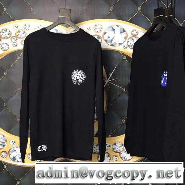 今注目度が上がって 長袖Tシャツ2019年春夏のトレンド CHROME HEARTS クロムハーツ大人っぽさ