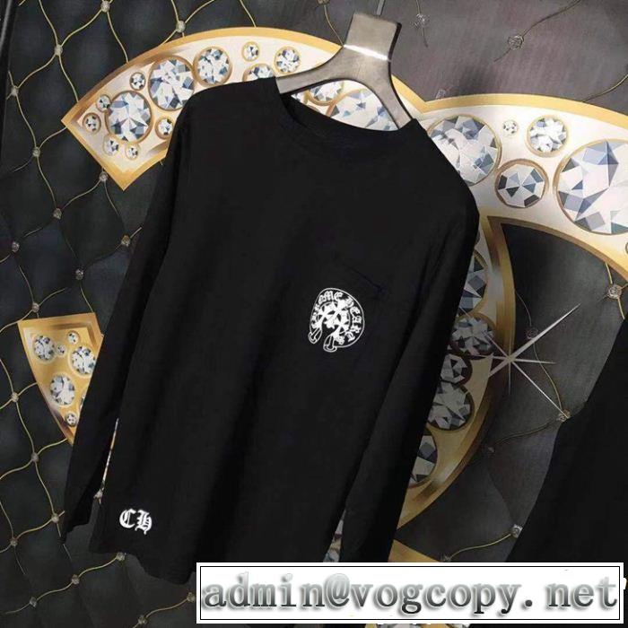 今注目度が上がって 長袖Tシャツ2019年春夏のトレンド CHROME HEARTS クロムハーツ大人っぽさ
