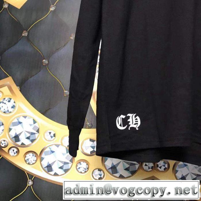 今注目度が上がって 長袖Tシャツ2019年春夏のトレンド CHROME HEARTS クロムハーツ大人っぽさ