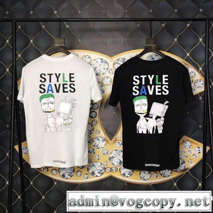  春夏の流行り2019新品 CHROME HEARTS クロムハーツ夏新品完売間近半袖Tシャツ 2色可選