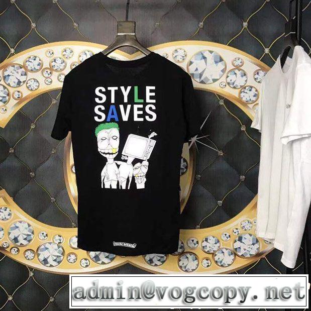春夏の流行り2019新品 CHROME HEARTS クロムハーツ夏新品完売間近半袖Tシャツ 2色可選