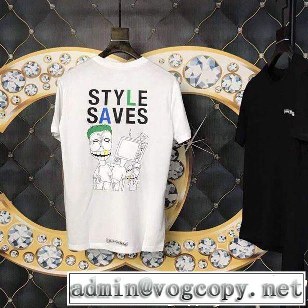 春夏の流行り2019新品 CHROME HEARTS クロムハーツ夏新品完売間近半袖Tシャツ 2色可選