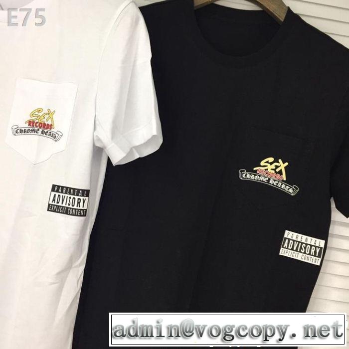 2019年最新ファッションCHROME HEARTS 半袖Tシャツクロムハーツ 2色可選お洒落トレンド人気