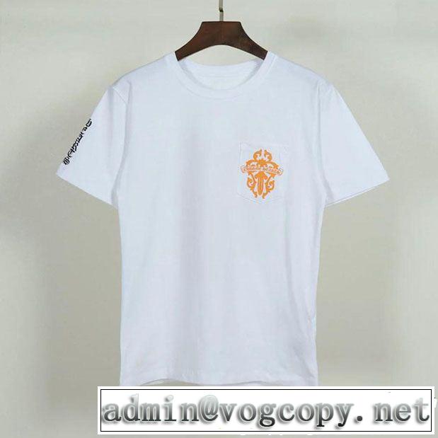 半袖Tシャツ 2色可選 CHROME HEARTS すっきりした印象に 優雅で都会的な装いに仕上げ クロムハーツ
