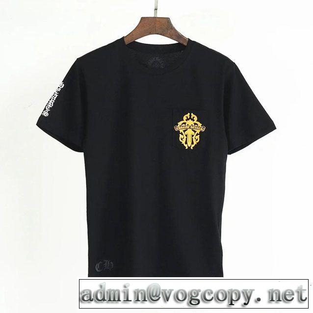 半袖Tシャツ 2色可選 CHROME HEARTS すっきりした印象に 優雅で都会的な装いに仕上げ クロムハーツ