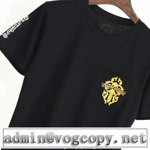 半袖Tシャツ 2色可選 CHROME HEARTS すっきりした印象に 優雅で都会的な装いに仕上げ クロムハーツ