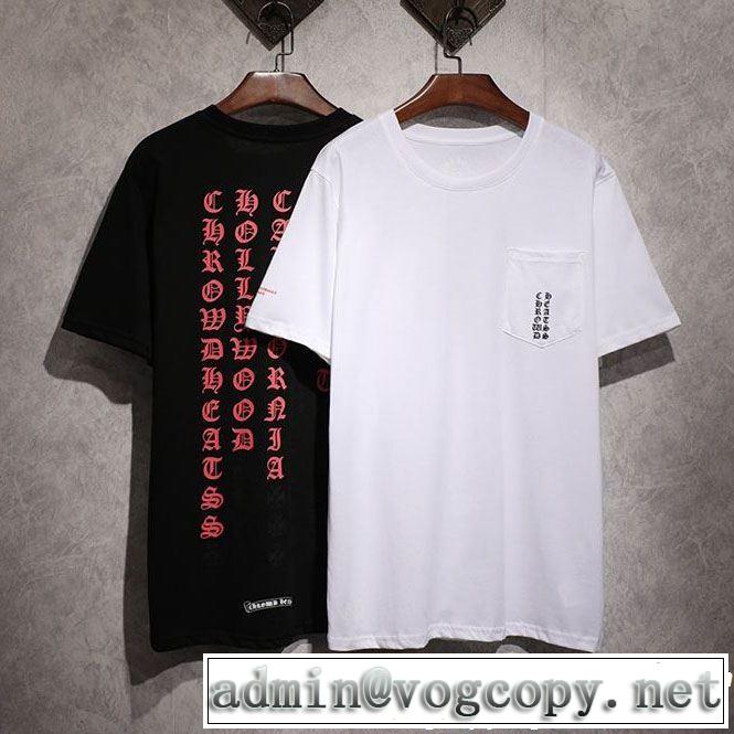  ブランドの話題の新作も！2色可選 CHROME HEARTS おしゃれな夏ファッション2019クロムハーツ半袖Tシャツ