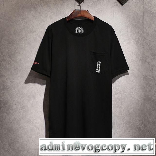 ブランドの話題の新作も！2色可選 CHROME HEARTS おしゃれな夏ファッション2019クロムハーツ半袖Tシャツ