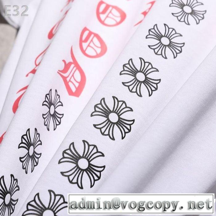 ブランドの話題の新作も！2色可選 CHROME HEARTS おしゃれな夏ファッション2019クロムハーツ半袖Tシャツ