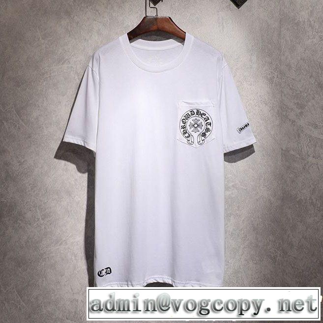 キレイめ感が強いCHROME HEARTS 半袖Tシャツ今流行りの最新コレクションクロムハーツ2色可選