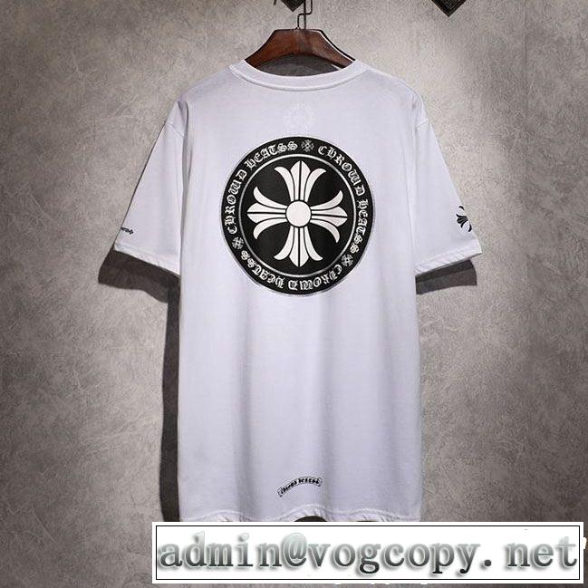上品なリラックス感 2色可選 CHROME HEARTS 半袖Tシャツクロムハーツ【2019年】夏のファッション
