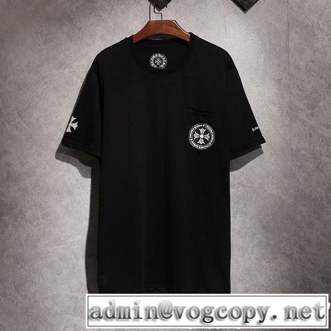 上品なリラックス感 2色可選 CHROME HEARTS 半袖Tシャツクロムハーツ【2019年】夏のファッション