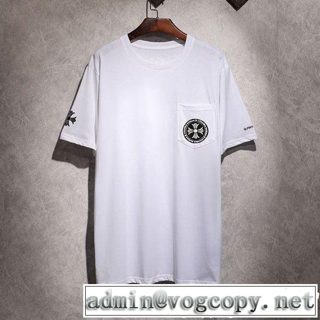 上品なリラックス感 2色可選 CHROME HEARTS 半袖Tシャツクロムハーツ【2019年】夏のファッション