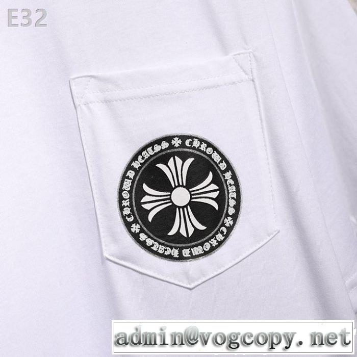 上品なリラックス感 2色可選 CHROME HEARTS 半袖Tシャツクロムハーツ【2019年】夏のファッション