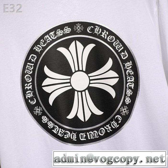 上品なリラックス感 2色可選 CHROME HEARTS 半袖Tシャツクロムハーツ【2019年】夏のファッション