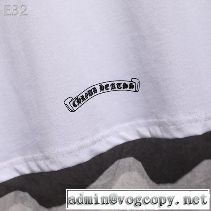 上品なリラックス感 2色可選 CHROME HEARTS 半袖Tシャツクロムハーツ【2019年】夏のファッション