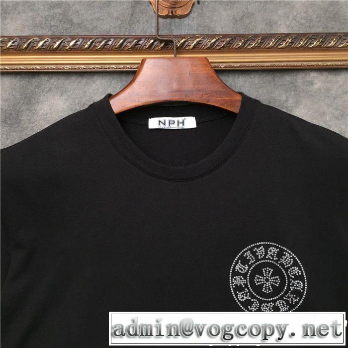 クロムハーツ今流行のストリート上品 CHROME HEARTS 半袖Tシャツ2019限定 男性に人気