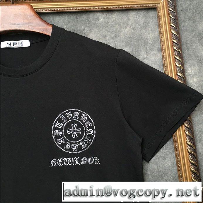 クロムハーツ今流行のストリート上品 CHROME HEARTS 半袖Tシャツ2019限定 男性に人気