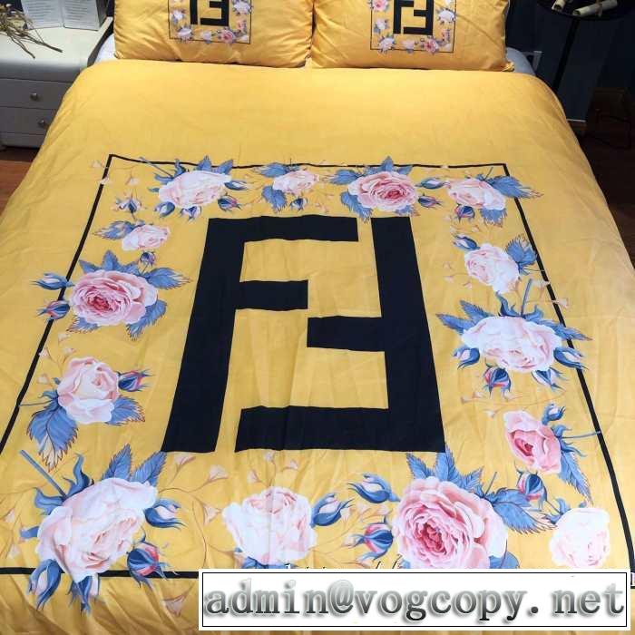 フェンディオシャレスタイルが今年流 FENDI 寝具4点セット 2019トレンドファッション新品