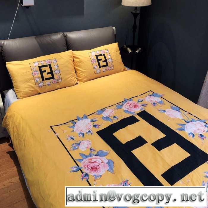 フェンディオシャレスタイルが今年流 FENDI 寝具4点セット 2019トレンドファッション新品
