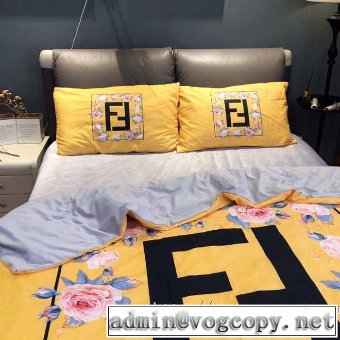 フェンディオシャレスタイルが今年流 FENDI 寝具4点セット 2019トレンドファッション新品