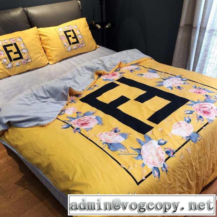 フェンディオシャレスタイルが今年流 FENDI 寝具4点セット 2019トレンドファッション新品