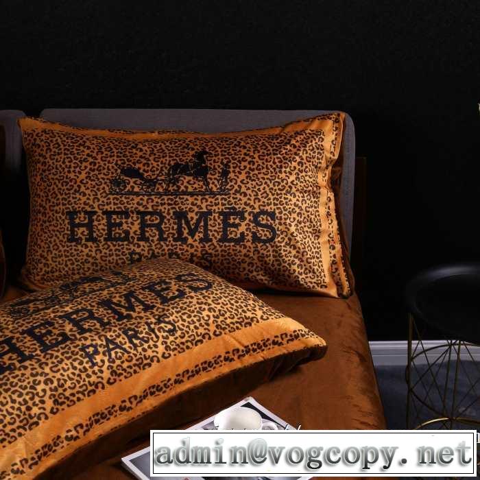 エルメス速報！2019年秋ファッショントレンド HERMES 寝具4点セット 機能性が良くブランド新品