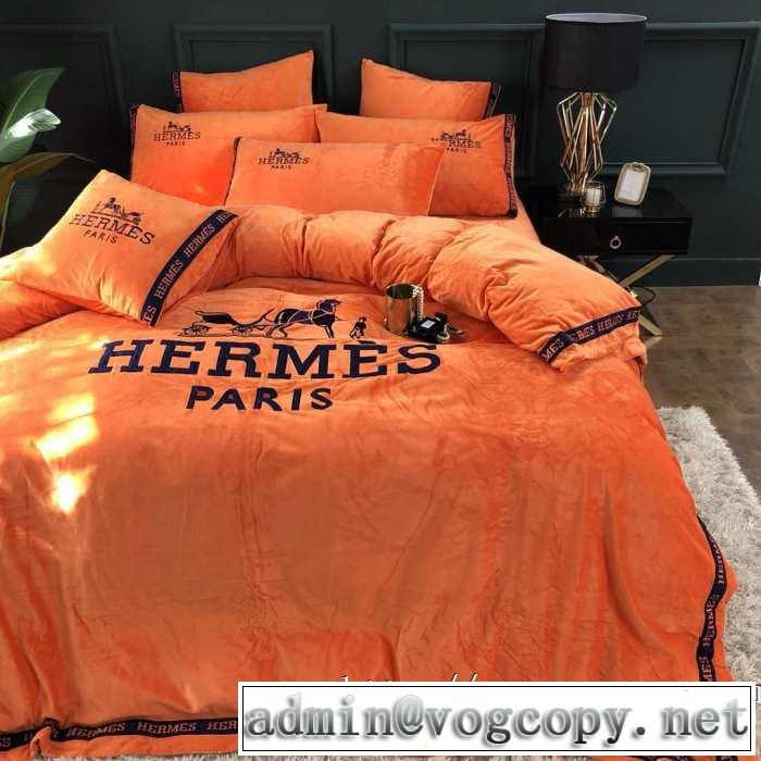 今季トレンドをうまく取り HERMES 寝具4点セット 最速2019秋冬トレンドブランド エルメス