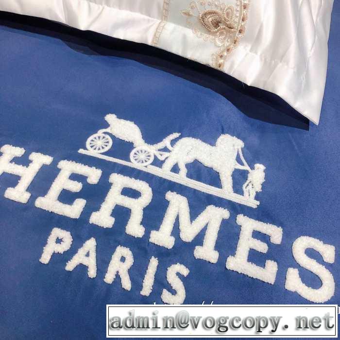HERMES 2019秋冬トレンドデザイン 寝具4点セット 毎日はちょっとイイ秋冬新品 エルメス