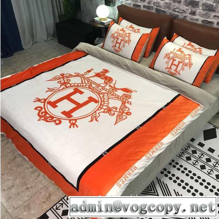 気になる2019年秋のファッション エルメス もちろん相性抜群 HERMES 寝具4点セット