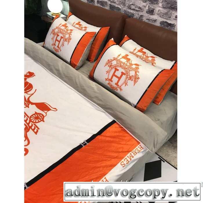 気になる2019年秋のファッション エルメス もちろん相性抜群 HERMES 寝具4点セット
