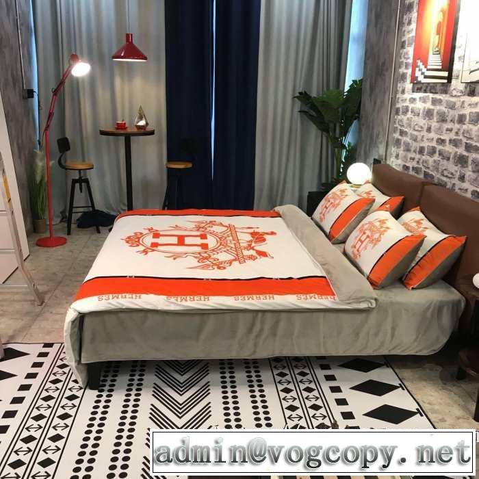 気になる2019年秋のファッション エルメス もちろん相性抜群 HERMES 寝具4点セット